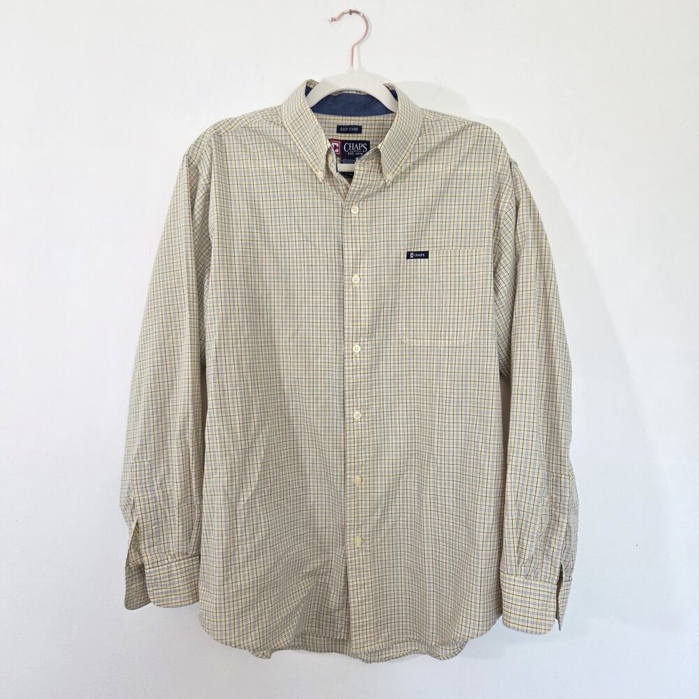 Ralph‎ Lauren Chaps Easy Care Casual Mens Long Sleeve Large Polo